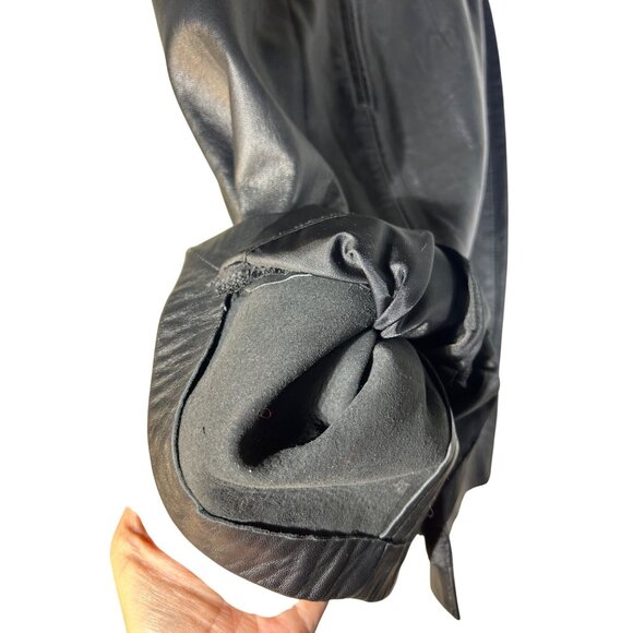 Vintage Leather Pencil Skirt Sz 6 Lamb Nappa Buttery Soft Cowgirl Core Classy - Picture 7 of 9